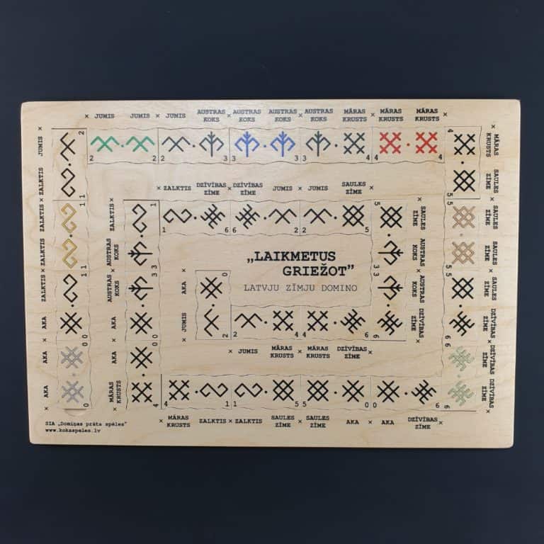 Wooden Dominoes - Latvian signs of strength
