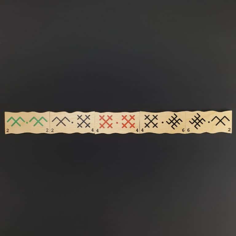 Wooden Dominoes - Latvian signs of strength