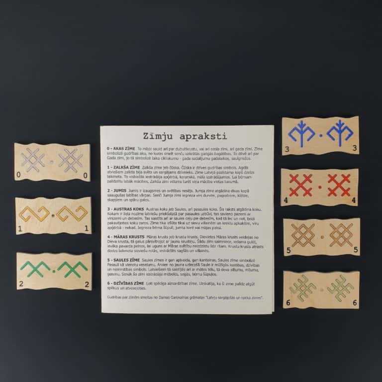 Wooden Dominoes - Latvian signs of strength