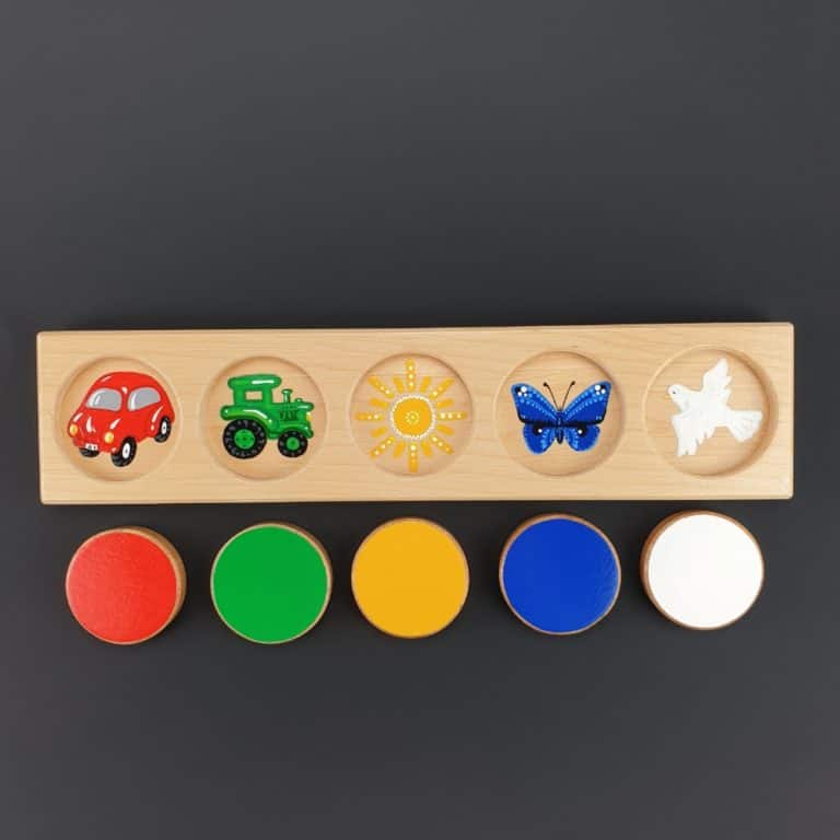 Diagnosticējošā puzle - 5 krāsu apļi