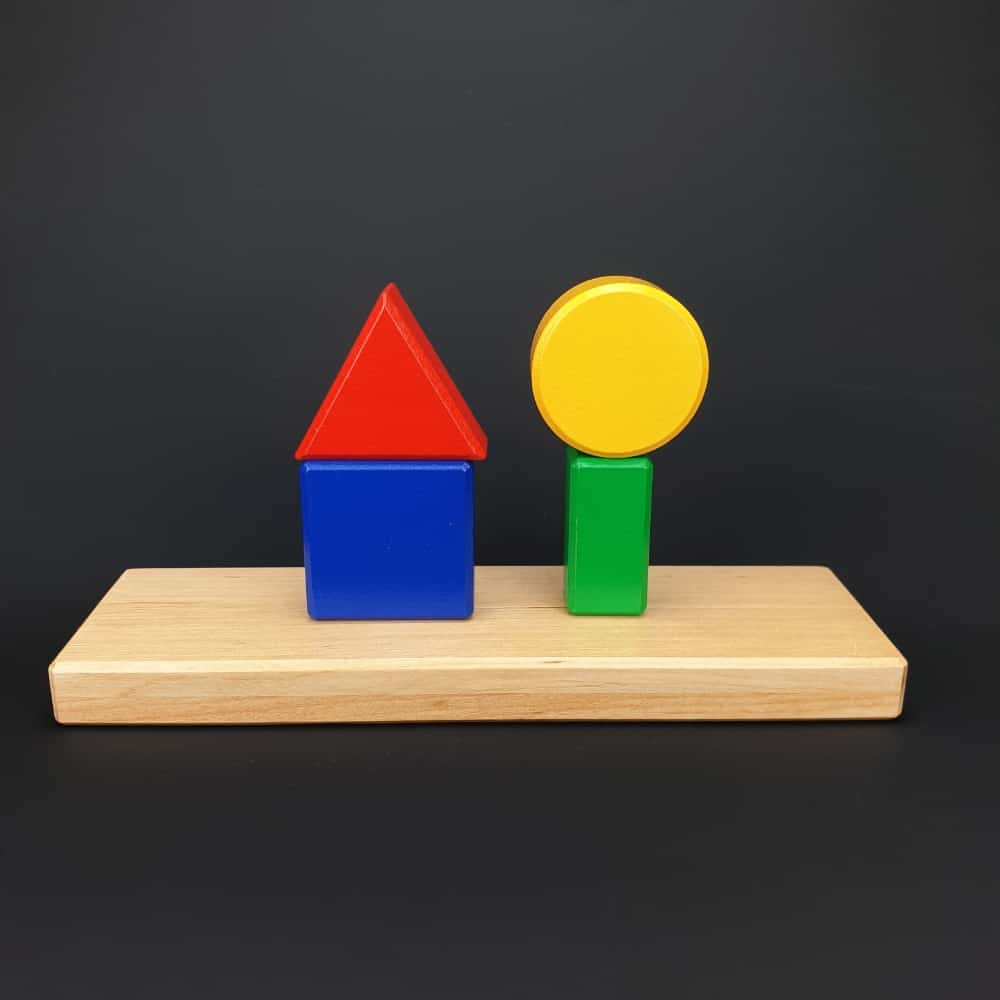 Wooden geometric figure puzzle