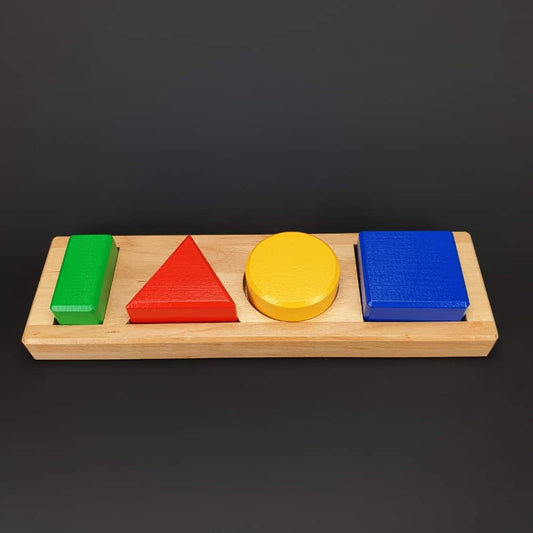 Wooden geometric figure puzzle