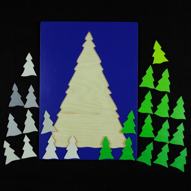 Wooden puzzle - Christmas tree in Christmas tree