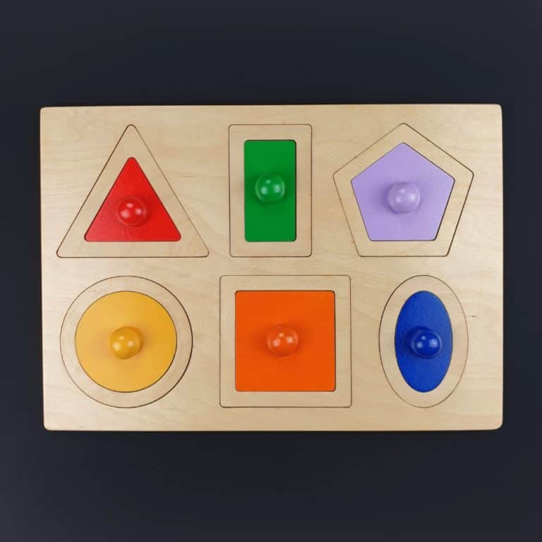 Wooden geometric shapes puzzle