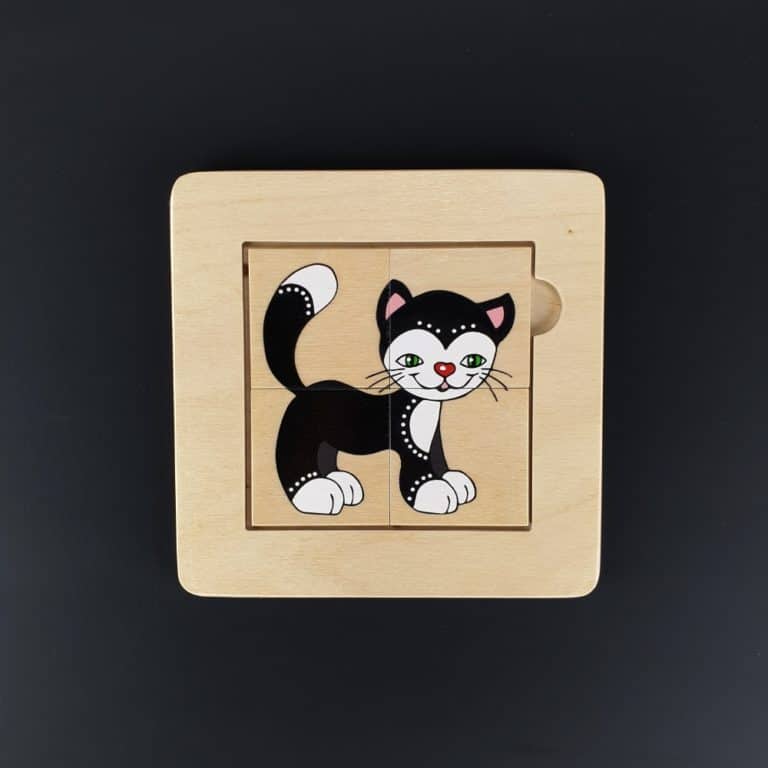 Baby's first puzzle - wooden puzzle Cat