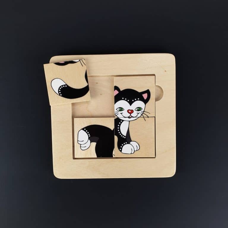 Baby's first puzzle - wooden puzzle Cat