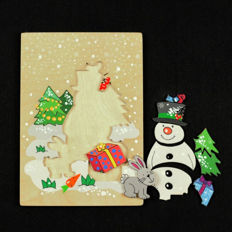 Wooden puzzle - Snowman