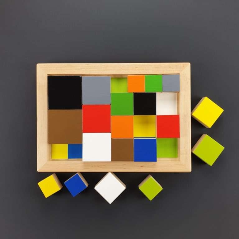 Jeu de puzzle de blocs en bois - Picture Color Blocks