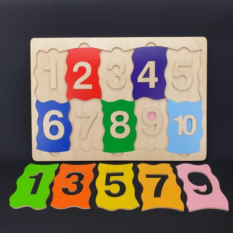 Educational tool for recognizing numbers and learning counting skills - Numbers at the base