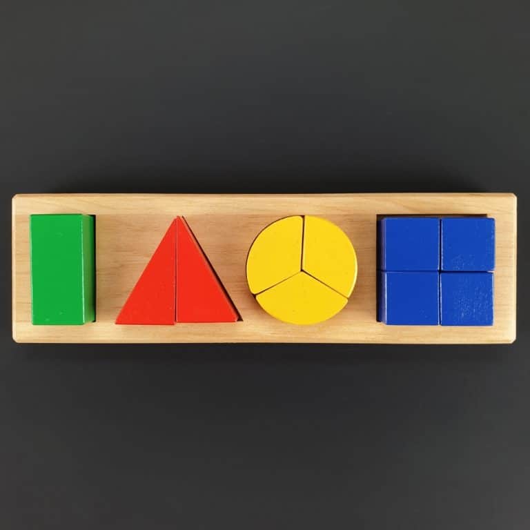 Wooden Geometric Shapes Puzzle - Divided Geometric Shapes