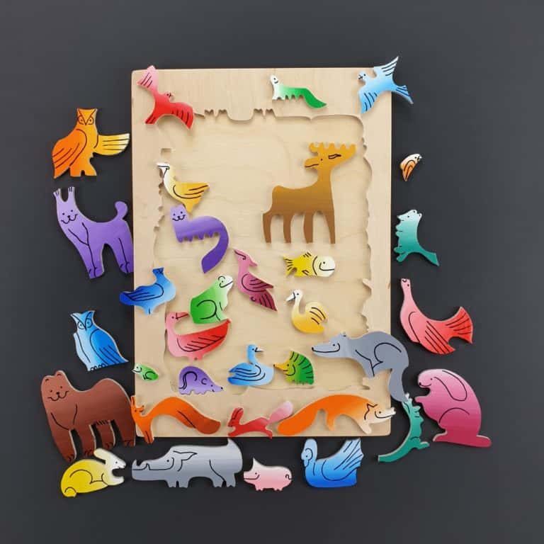 Wooden puzzle - Animal within an Animal (with center piece)