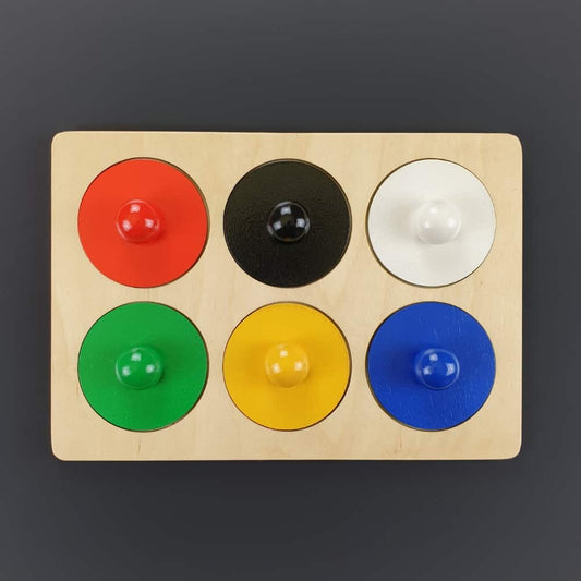 Baby's first wooden puzzle - removable color circles