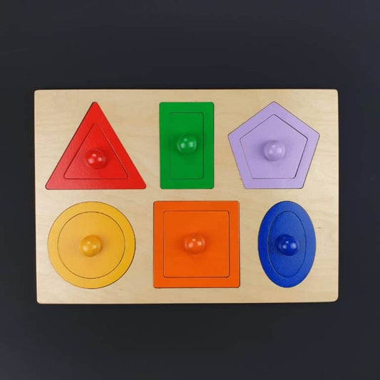 Wooden geometric shapes puzzle